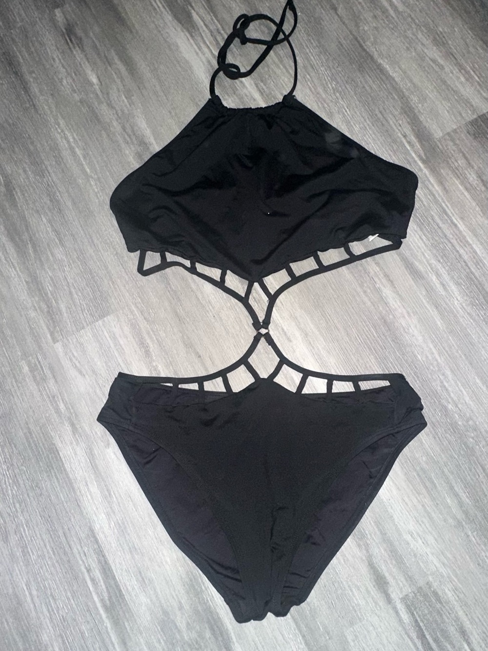La Blanca Chic Black Cutout One-Piece Swimsuit